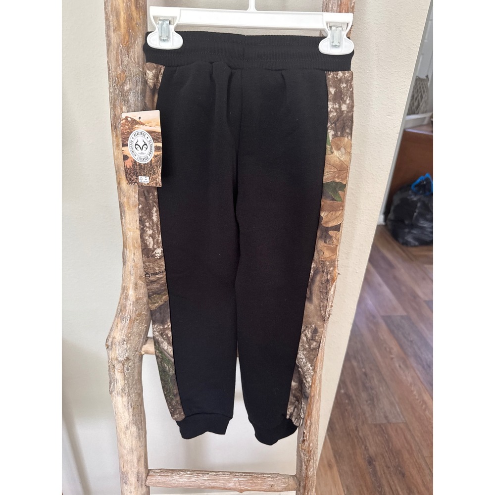 Boys Size 5 REALTREE Black Orange Jogger‎ Camo NWT